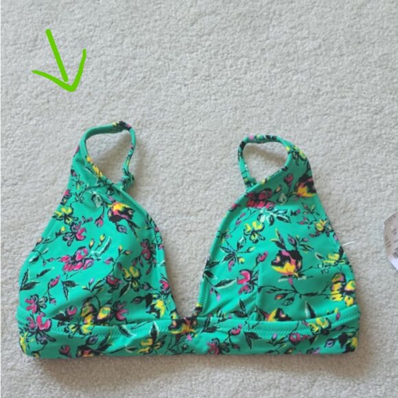 💚☀️ J.Crew Factory Printed Bikini Top – Colorful Floral Pattern (NEW) 💚☀️ - Picture 3 of 6